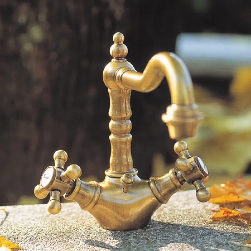 Wastafelkraan nostalgisch RVS V2010RVS