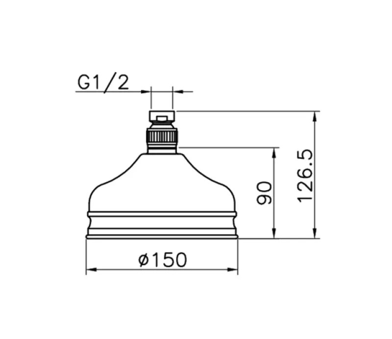 Huber Nostalgische Regendouche 15cm Brons 05.SO.01H.BA
