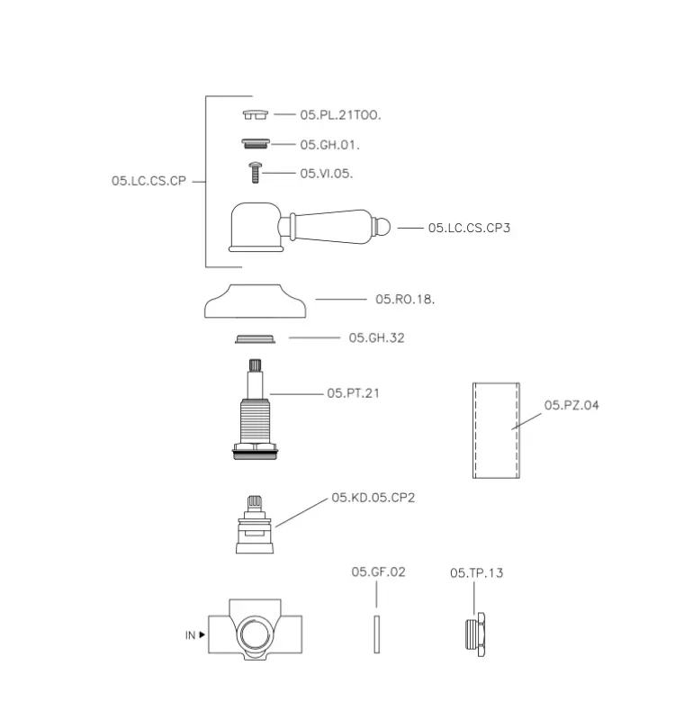 Huber Croisette Omstelkraan Goud 653.CS01H.AG