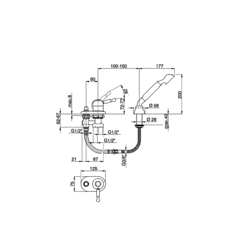 Cisal Arcana Royal Badkraan badrandmontage Brons AY00129027