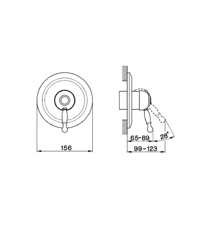 Cisal Arcana Royal afdekset inbouw douchemengkraan RVS AY0030002A