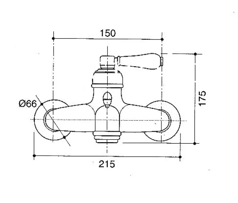 Nostalgische badmengkraan met handdoucheset chroom V9030