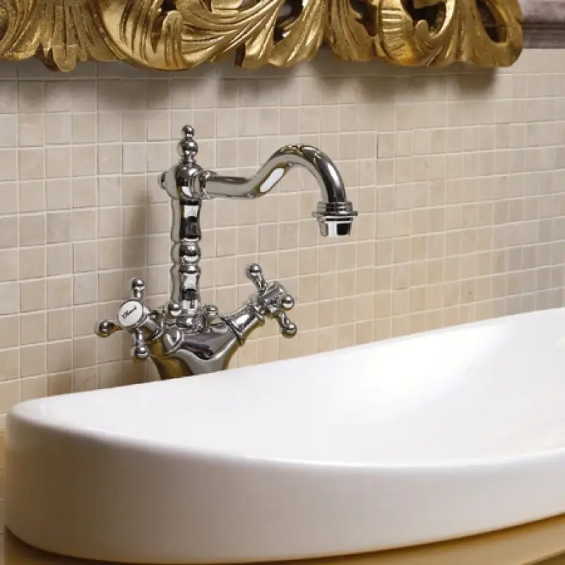 Wastafelkraan nostalgisch Chroom V2010CR