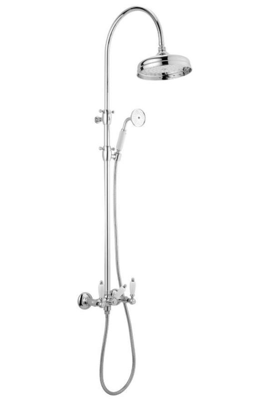 PB klassieke Doucheset opbouw met regendouche telescopische douchekolom RVS 1208854892
