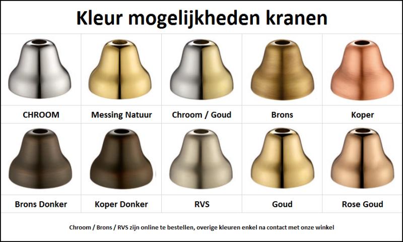 PB klassieke kraan badrandkraanset met sterknoppen inclusief handdouche Chroom 1208855212