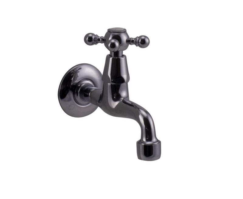 PB klassieke muurfonteinkraan met sterknop koud water chroom 1208855592