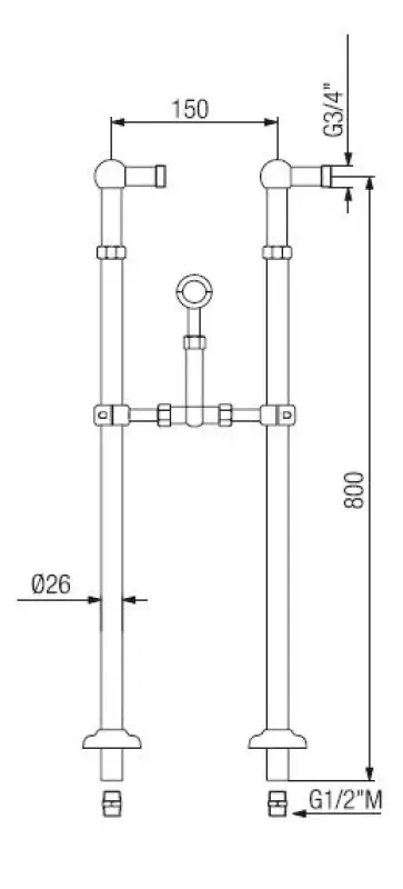 PB Vrijstaande badpoten nostalgisch chroom 1208946820