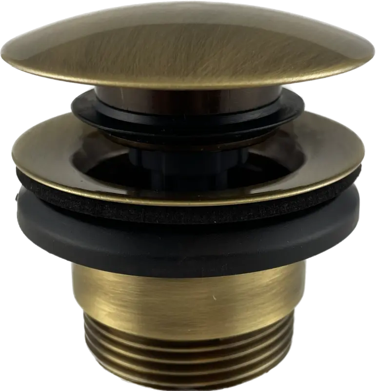 PB Unix wastafelplug 1 1/4 afsluitbaar push up click clack brons 1208953284