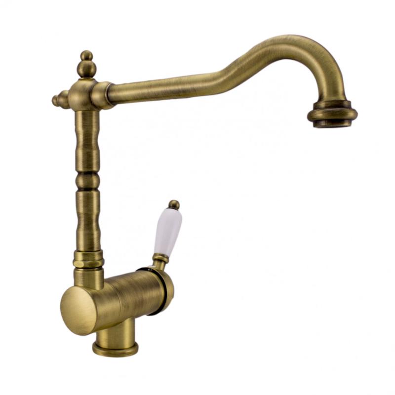 PB Vintage Nostalgische keukenkraan vensterkraan neerklapbaar Brons 1208953756