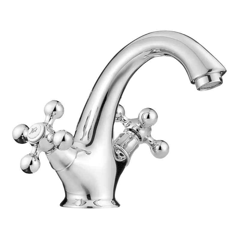 AquaTrimo Vivaldi klassieke chromen Wastafelmengkraan incl. wastafel plug 43VV7065CM