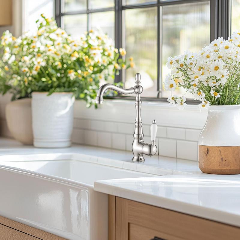 AquaTrimo Vivaldi klassieke keukenmengkraan chroom met draaibare uitloop 21VV7371CM