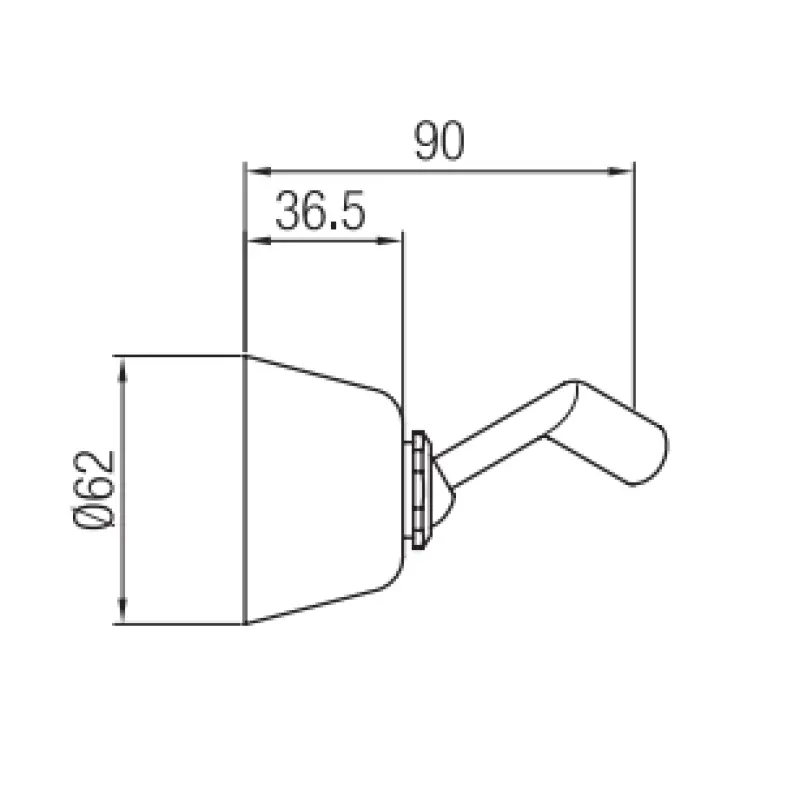 PB Unix kantelbare handdouchehouder brons 1208958353