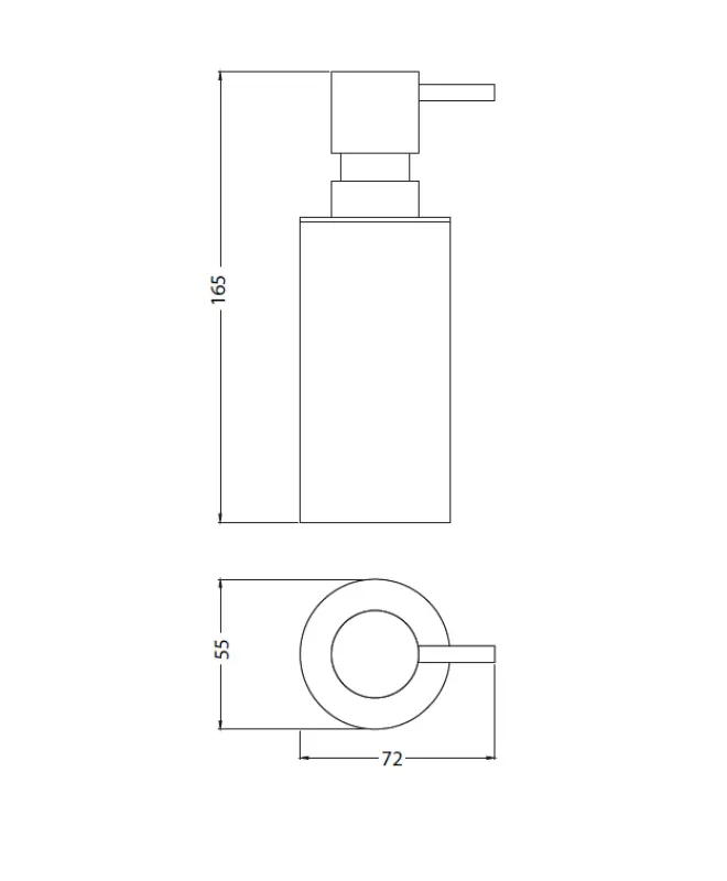 Waterevolution Deep zeepdispenser vrijstaand Gun Metal A225GME