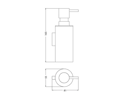 Waterevolution Deep hangende zeepdispenser Messing A226LE