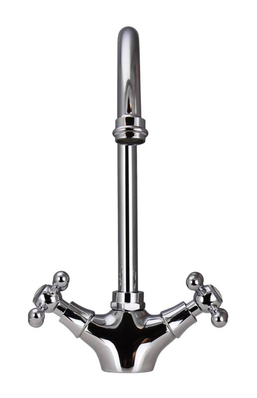 Aquanello Heritage Ascot Klassieke Keuken Nostalgische Keukenkraan Chroom met Ronde Uitloop CR-4003-HA