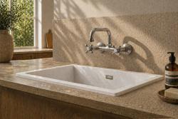 Aquanello Heritage Ascot Klassieke Keuken Muurkraan Boven Uitloop Chroom CR-4110-HA