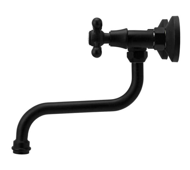 Aquanello Heritage Ascot Klassieke Keuken Muurkraan Zwart BL-4111-HA