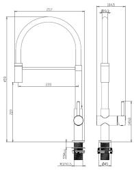 Aquanello Gastro Keukenmengkraan met Flexibele Uitloop Chroom CR-4400-GT