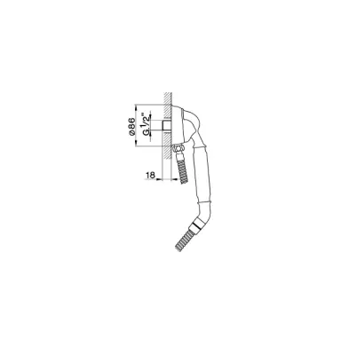 Cisal Arcana Ceramic Handdoucheset incl. muurbocht Chroom AR00303021